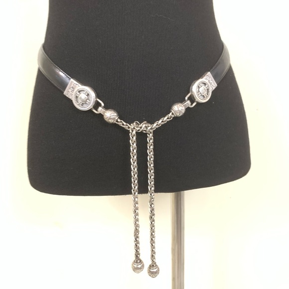 VTG BRIGHTON PROSPERITY TIE LEATHER BELT SIZE 30 - Picture 1 of 8